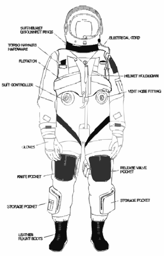 NASA flight suit vector drawing